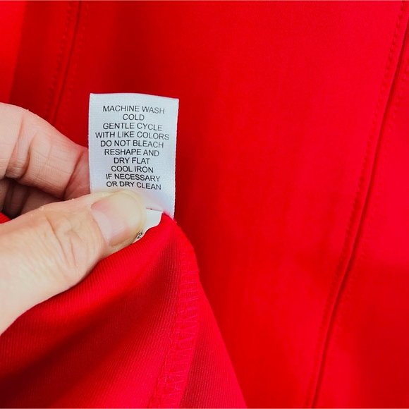 SPENSE Womens Red Sleeveless Gold Zipper Dress  Size: 12 fits like a 10 - Picture 5 of 6